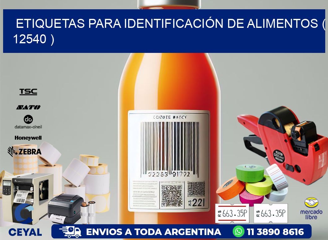 ETIQUETAS PARA IDENTIFICACIÓN DE ALIMENTOS ( 12540 )