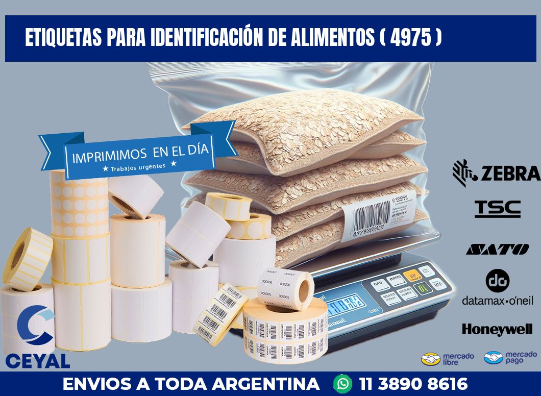 ETIQUETAS PARA IDENTIFICACIÓN DE ALIMENTOS ( 4975 )