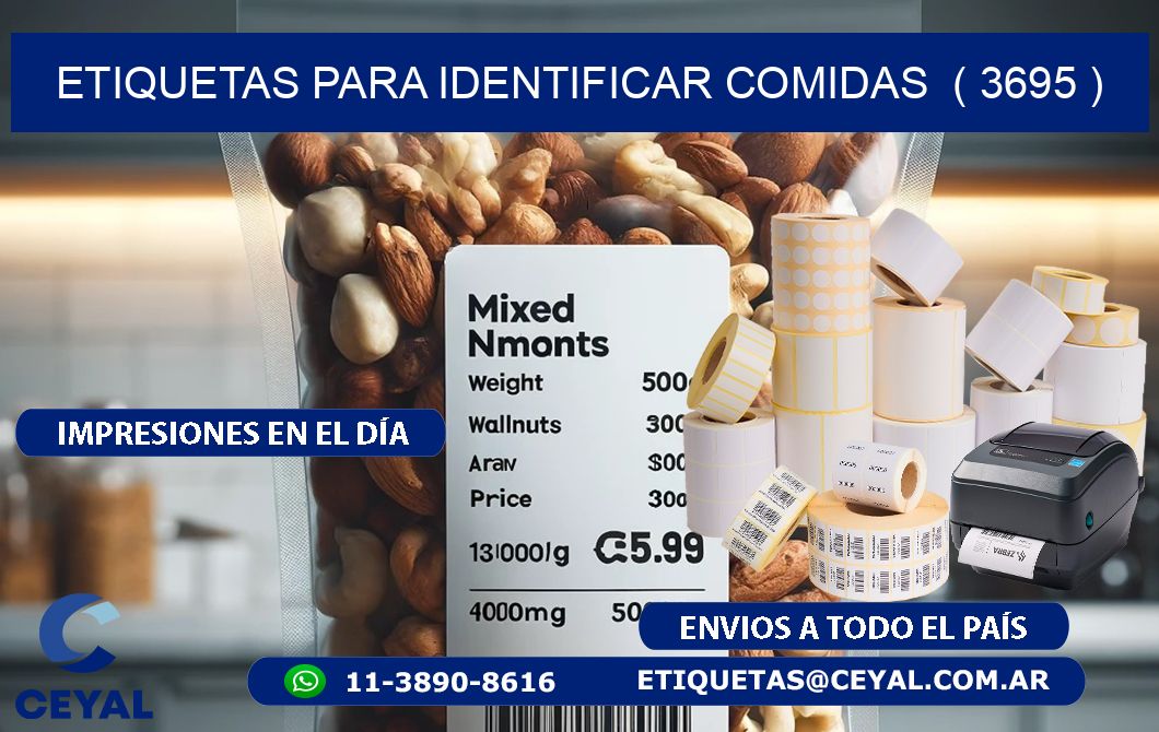 ETIQUETAS PARA IDENTIFICAR COMIDAS  ( 3695 )