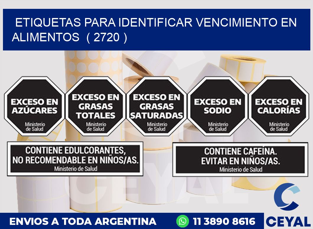 ETIQUETAS PARA IDENTIFICAR VENCIMIENTO EN ALIMENTOS  ( 2720 )