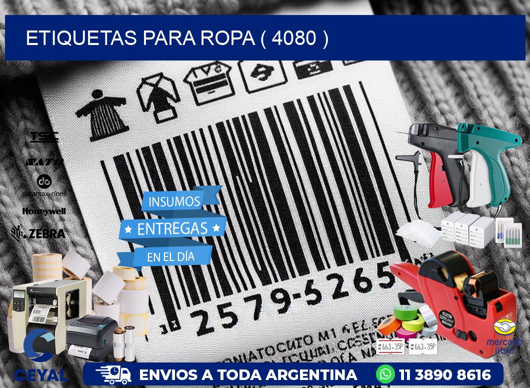 ETIQUETAS PARA ROPA ( 4080 )