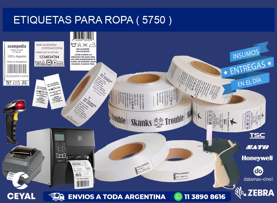 ETIQUETAS PARA ROPA ( 5750 )