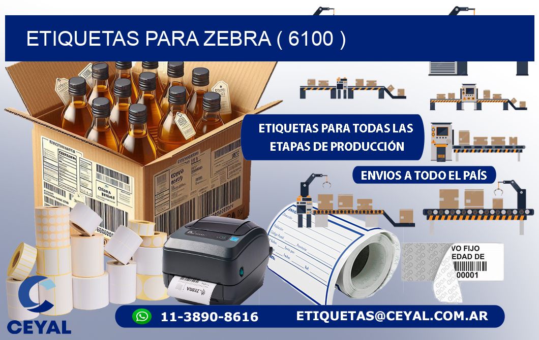 ETIQUETAS PARA ZEBRA ( 6100 )