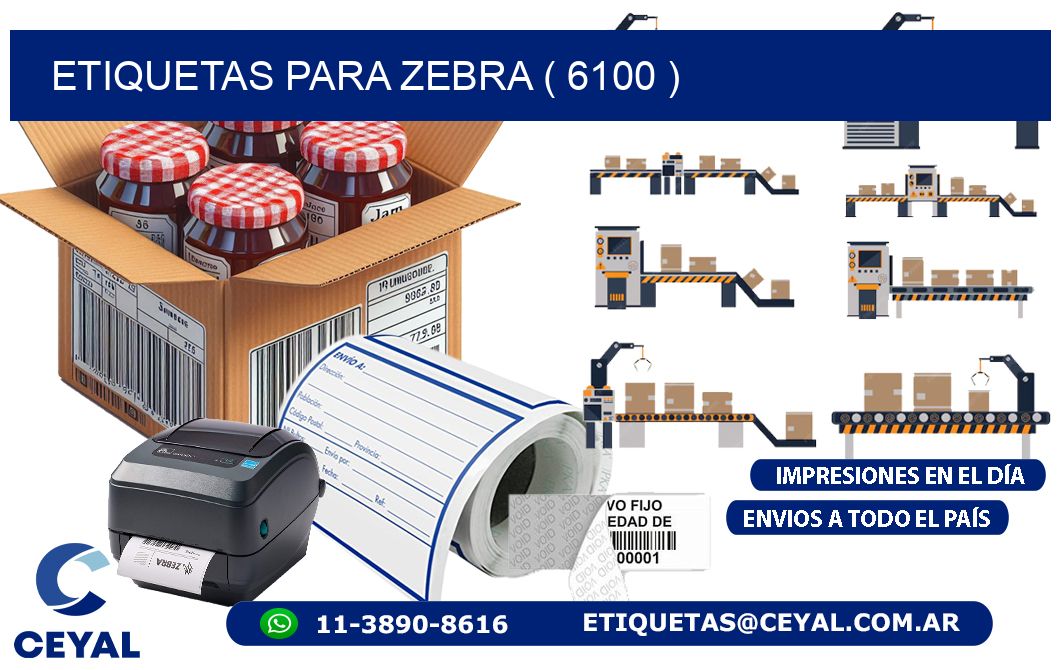 ETIQUETAS PARA ZEBRA ( 6100 )