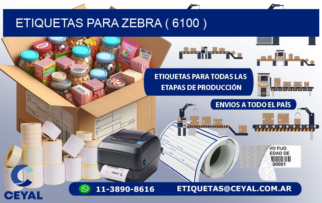 ETIQUETAS PARA ZEBRA ( 6100 )