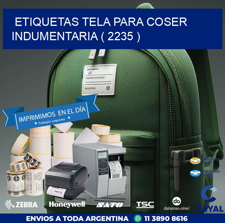 ETIQUETAS TELA PARA COSER INDUMENTARIA ( 2235 )