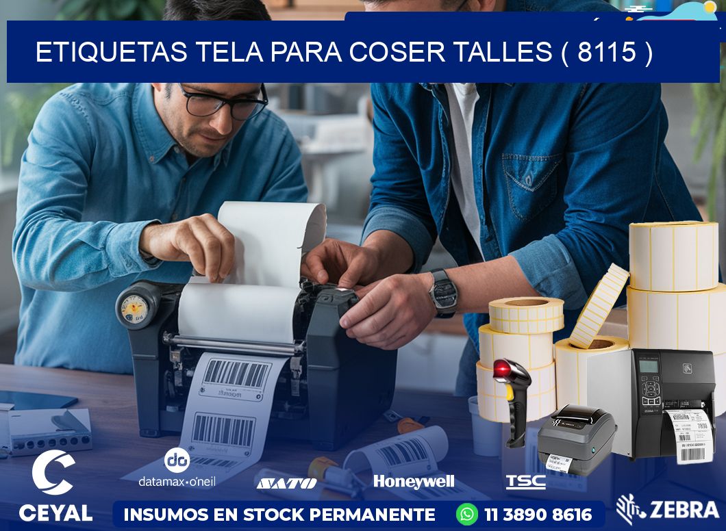 ETIQUETAS TELA PARA COSER TALLES ( 8115 )