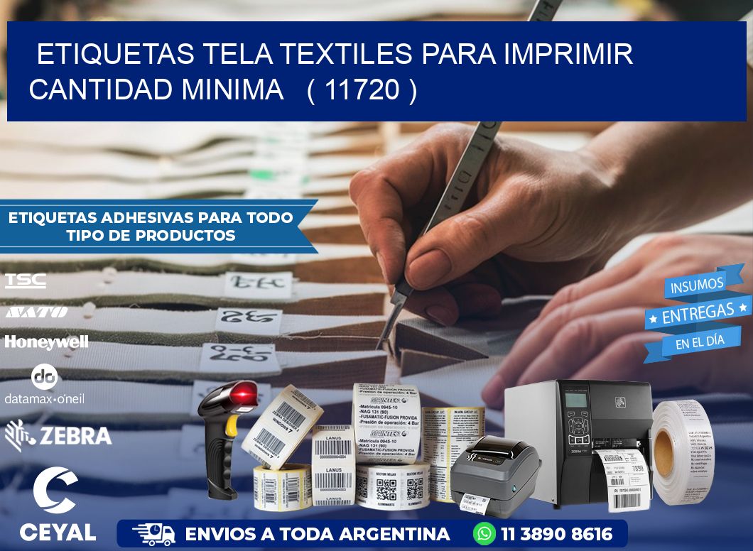 ETIQUETAS TELA TEXTILES PARA IMPRIMIR CANTIDAD MINIMA   ( 11720 )