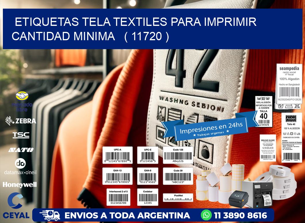 ETIQUETAS TELA TEXTILES PARA IMPRIMIR CANTIDAD MINIMA   ( 11720 )