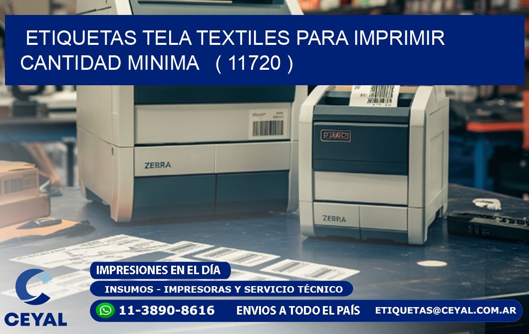 ETIQUETAS TELA TEXTILES PARA IMPRIMIR CANTIDAD MINIMA   ( 11720 )