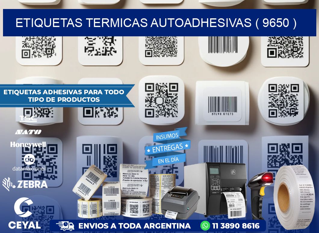 ETIQUETAS TERMICAS AUTOADHESIVAS ( 9650 )