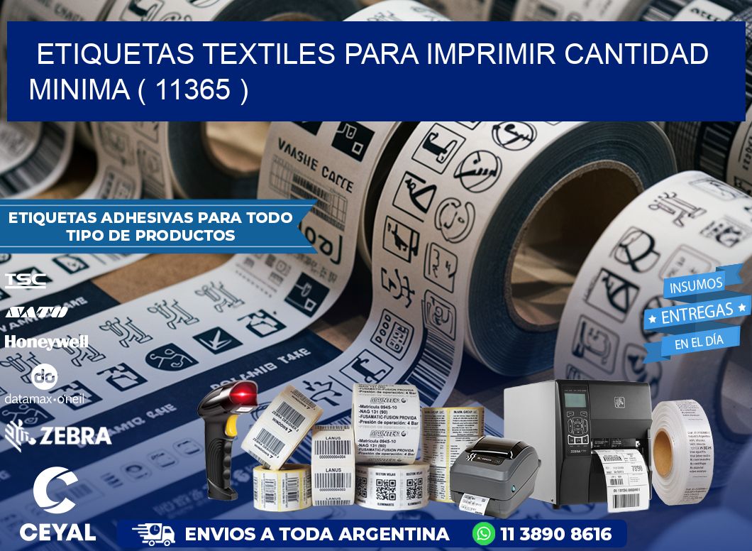 ETIQUETAS TEXTILES PARA IMPRIMIR CANTIDAD MINIMA ( 11365 )