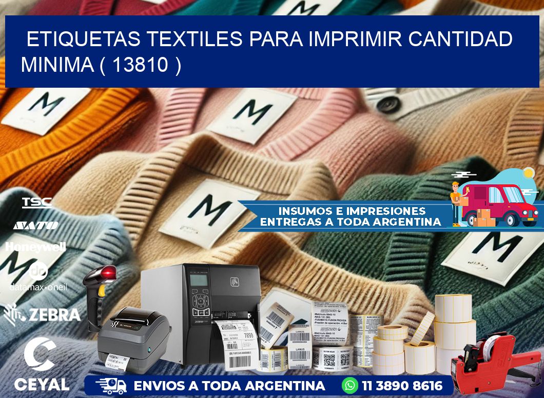 ETIQUETAS TEXTILES PARA IMPRIMIR CANTIDAD MINIMA ( 13810 )