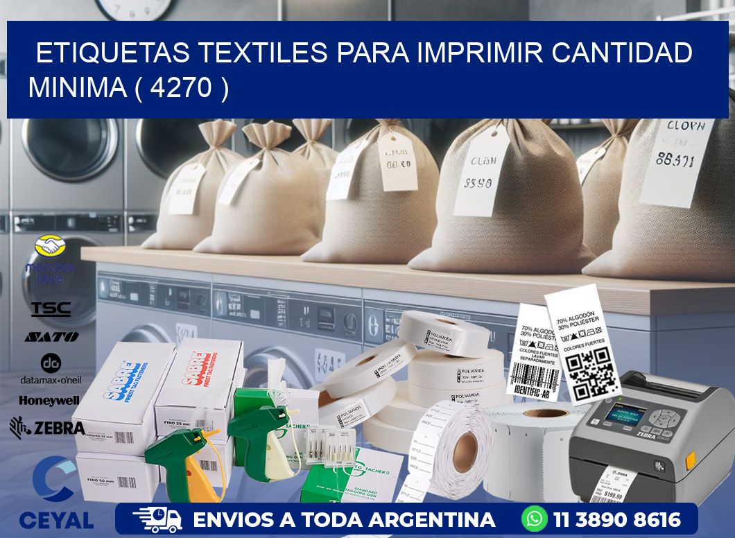 ETIQUETAS TEXTILES PARA IMPRIMIR CANTIDAD MINIMA ( 4270 )