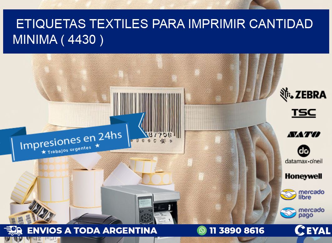 ETIQUETAS TEXTILES PARA IMPRIMIR CANTIDAD MINIMA ( 4430 )