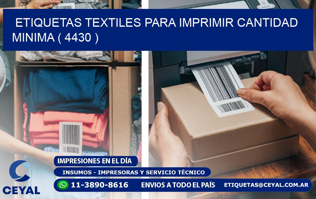 ETIQUETAS TEXTILES PARA IMPRIMIR CANTIDAD MINIMA ( 4430 )