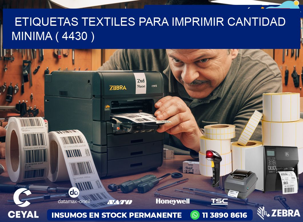 ETIQUETAS TEXTILES PARA IMPRIMIR CANTIDAD MINIMA ( 4430 )