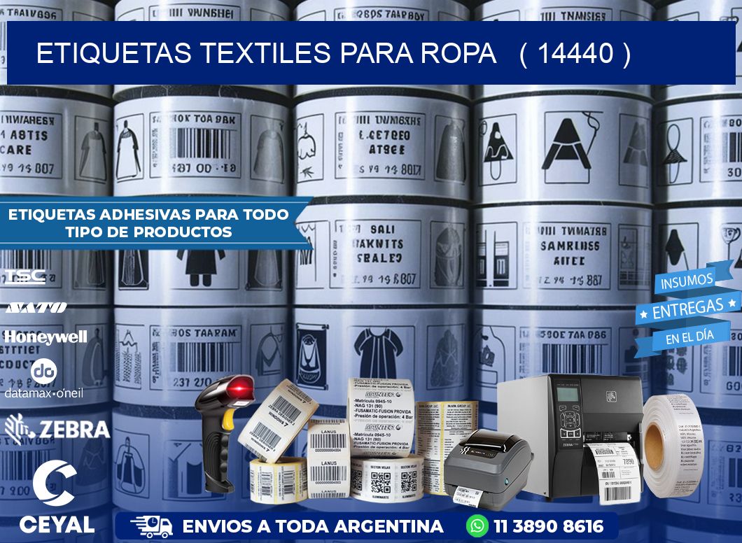 ETIQUETAS TEXTILES PARA ROPA   ( 14440 )