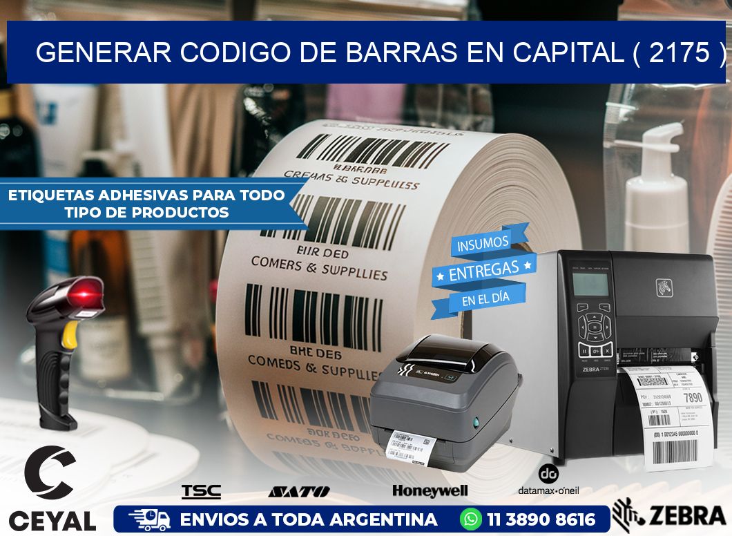 GENERAR CODIGO DE BARRAS EN CAPITAL ( 2175 )