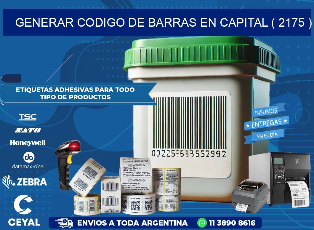 GENERAR CODIGO DE BARRAS EN CAPITAL ( 2175 )