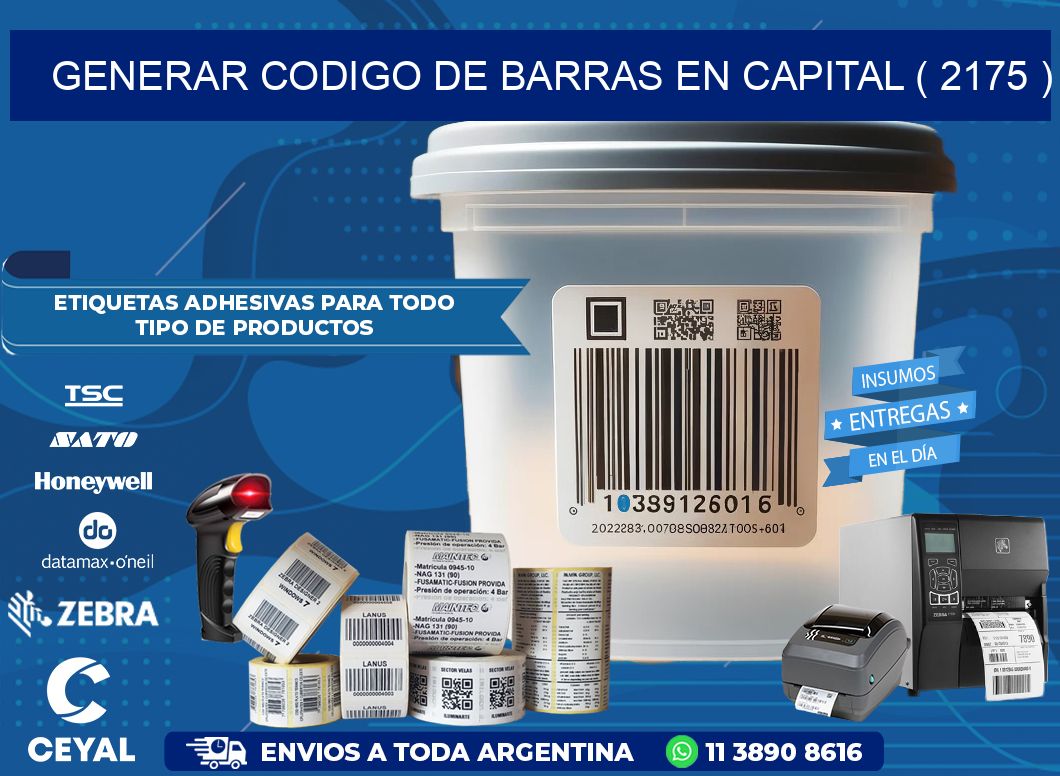 GENERAR CODIGO DE BARRAS EN CAPITAL ( 2175 )