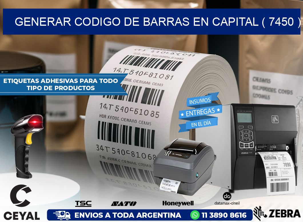 GENERAR CODIGO DE BARRAS EN CAPITAL ( 7450 )