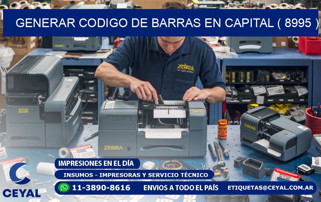 GENERAR CODIGO DE BARRAS EN CAPITAL ( 8995 )