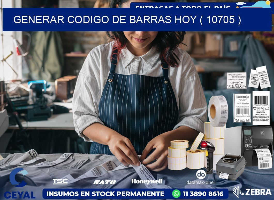 GENERAR CODIGO DE BARRAS HOY ( 10705 )