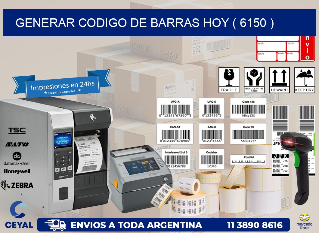 GENERAR CODIGO DE BARRAS HOY ( 6150 )