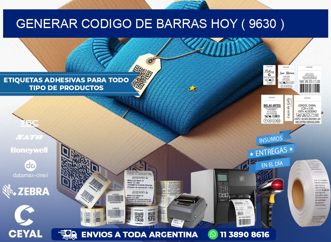 GENERAR CODIGO DE BARRAS HOY ( 9630 )