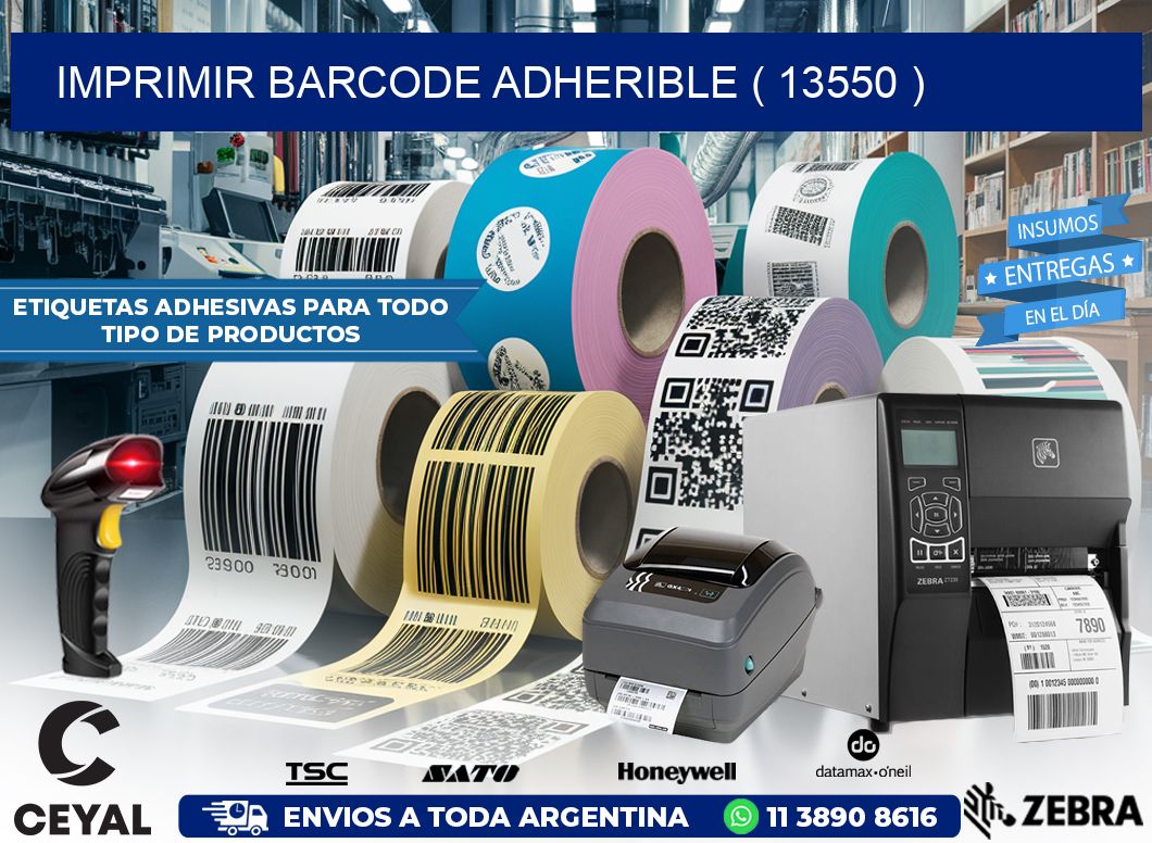 IMPRIMIR BARCODE ADHERIBLE ( 13550 )