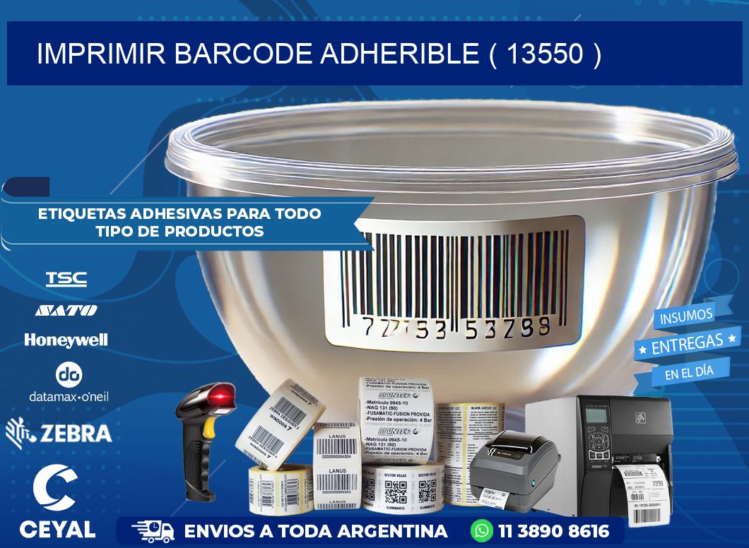 IMPRIMIR BARCODE ADHERIBLE ( 13550 )