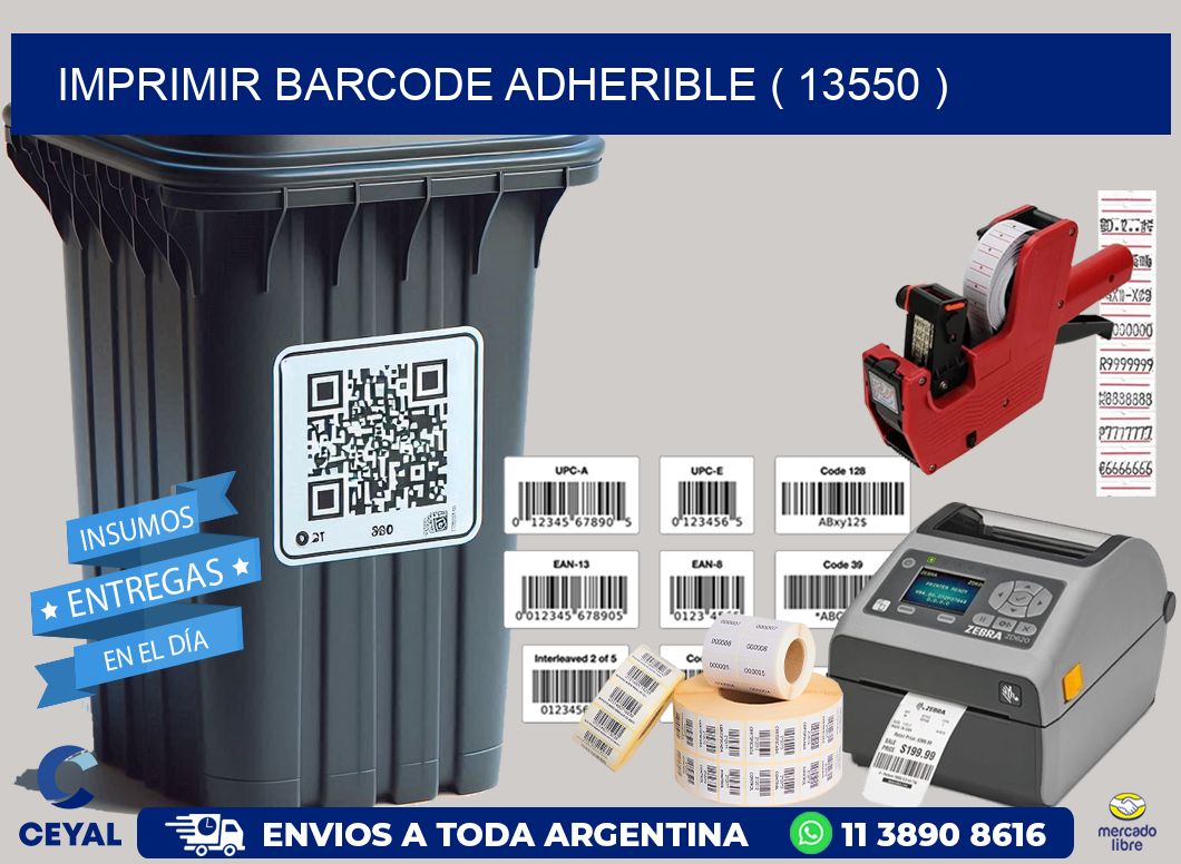 IMPRIMIR BARCODE ADHERIBLE ( 13550 )