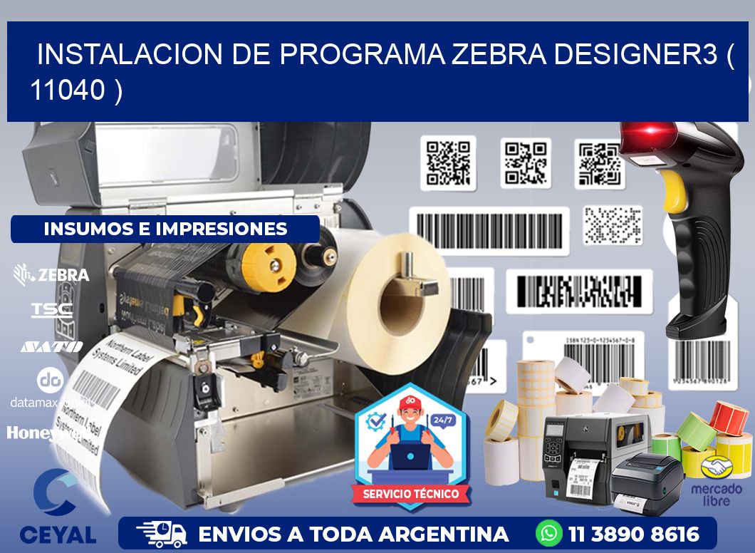 INSTALACION DE PROGRAMA ZEBRA DESIGNER3 ( 11040 )