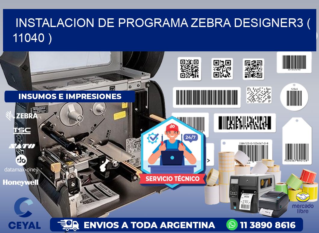 INSTALACION DE PROGRAMA ZEBRA DESIGNER3 ( 11040 )