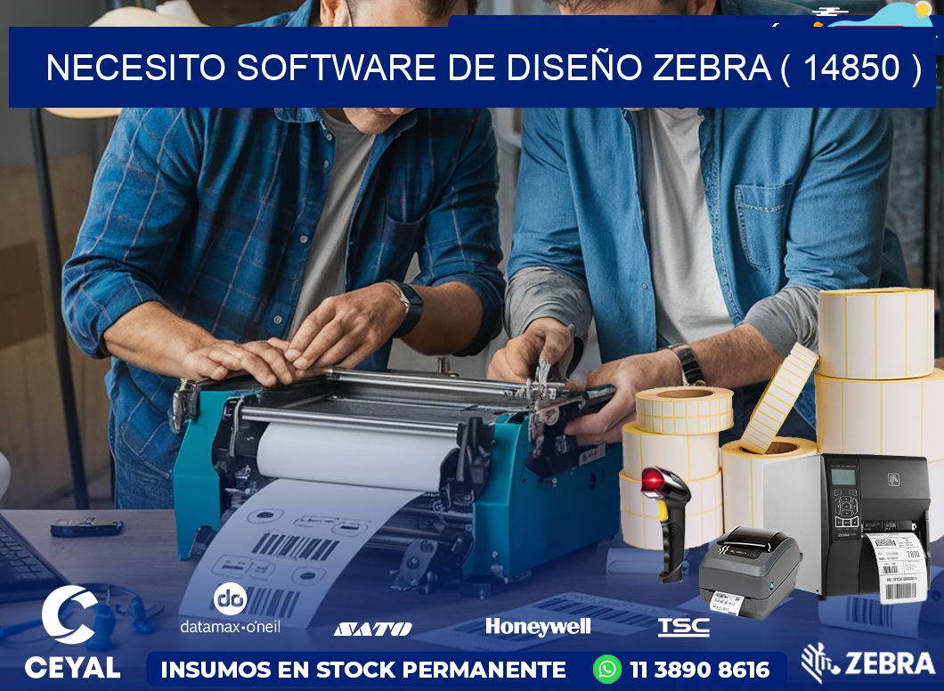 NECESITO SOFTWARE DE DISEÑO ZEBRA ( 14850 )