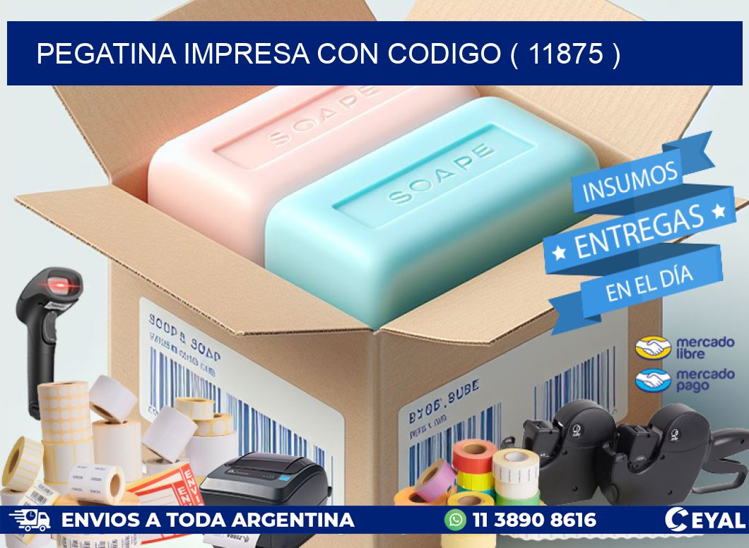 PEGATINA IMPRESA CON CODIGO ( 11875 )