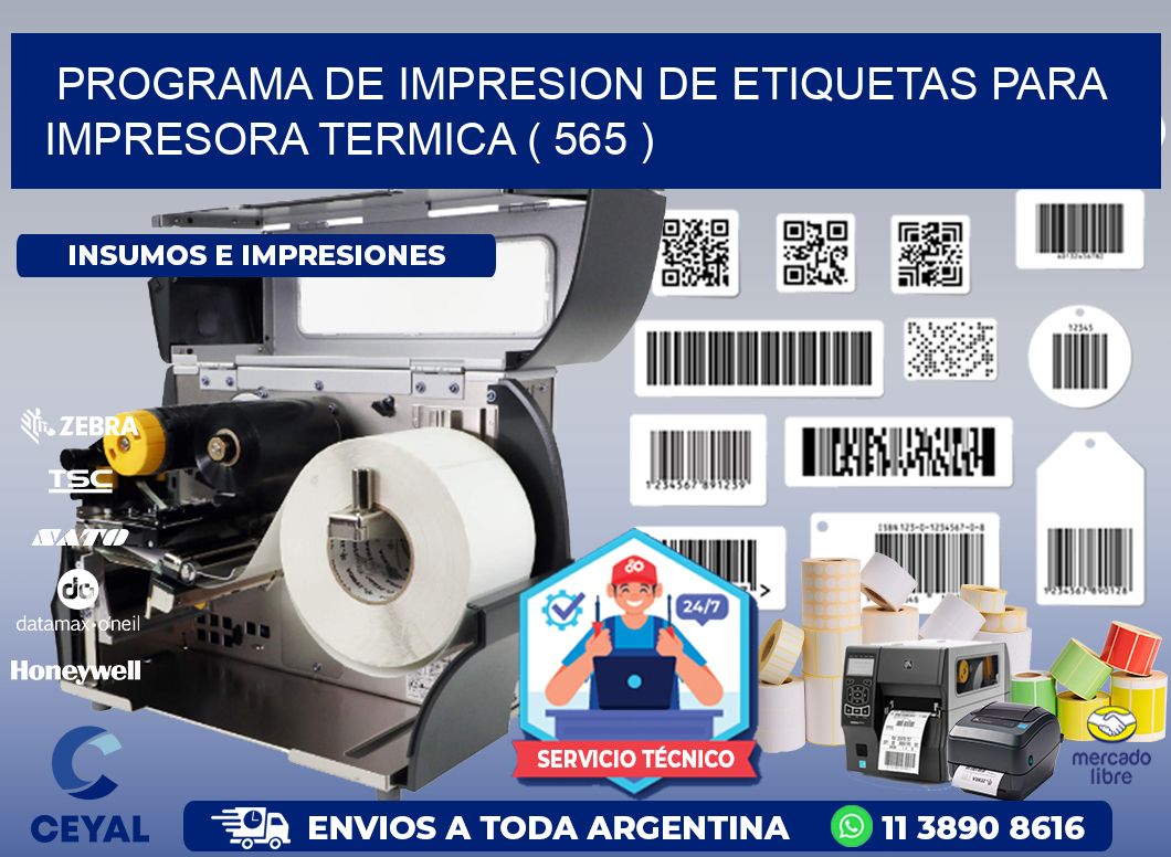 PROGRAMA DE IMPRESION DE ETIQUETAS PARA IMPRESORA TERMICA ( 565 )