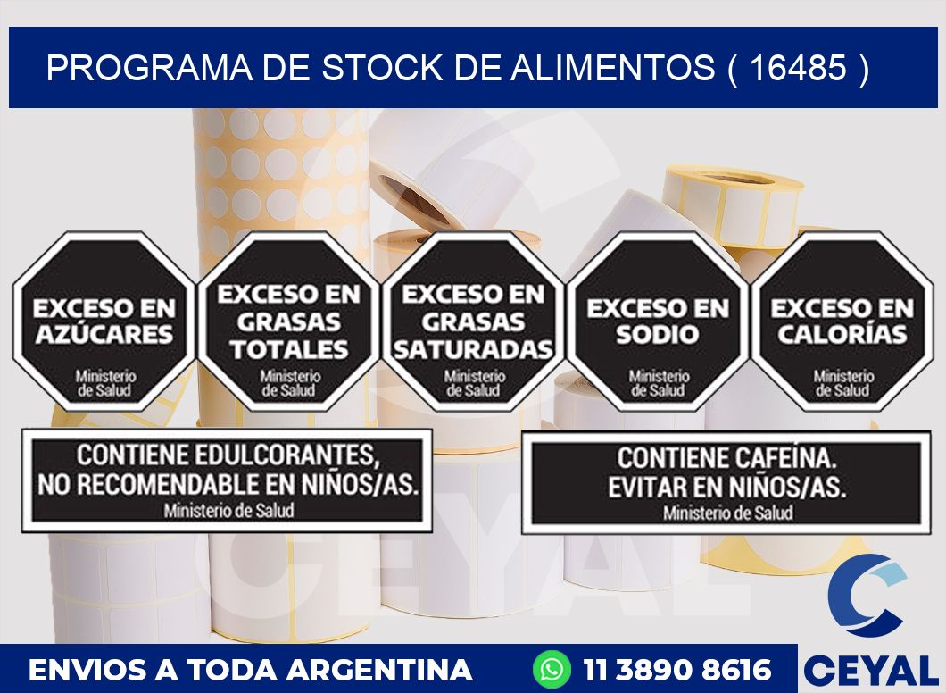 PROGRAMA DE STOCK DE ALIMENTOS ( 16485 )