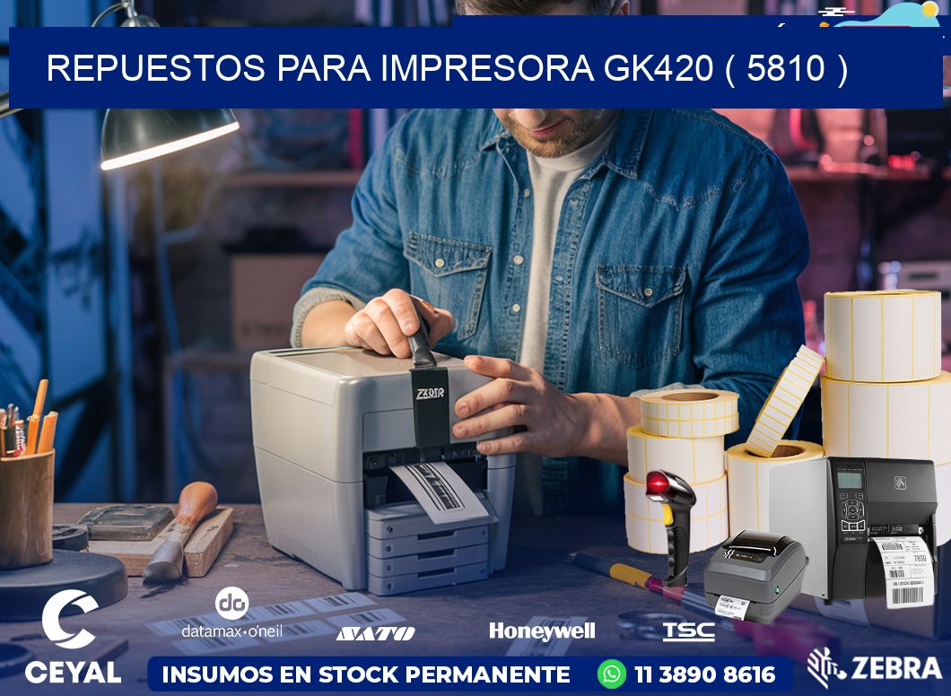 REPUESTOS PARA IMPRESORA GK420 ( 5810 )