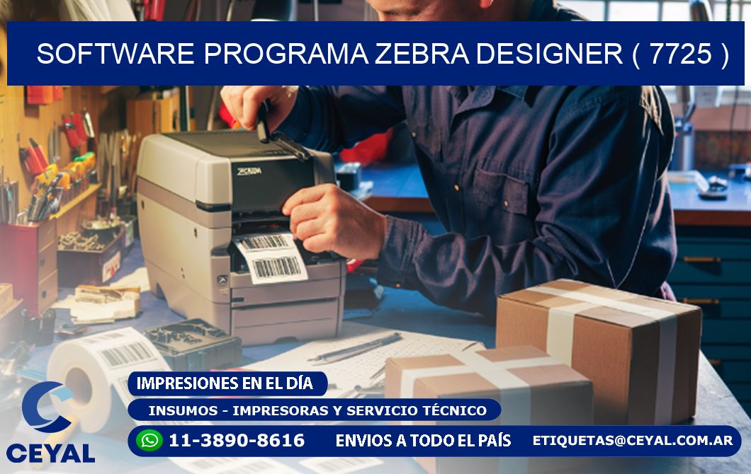 SOFTWARE PROGRAMA ZEBRA DESIGNER ( 7725 )