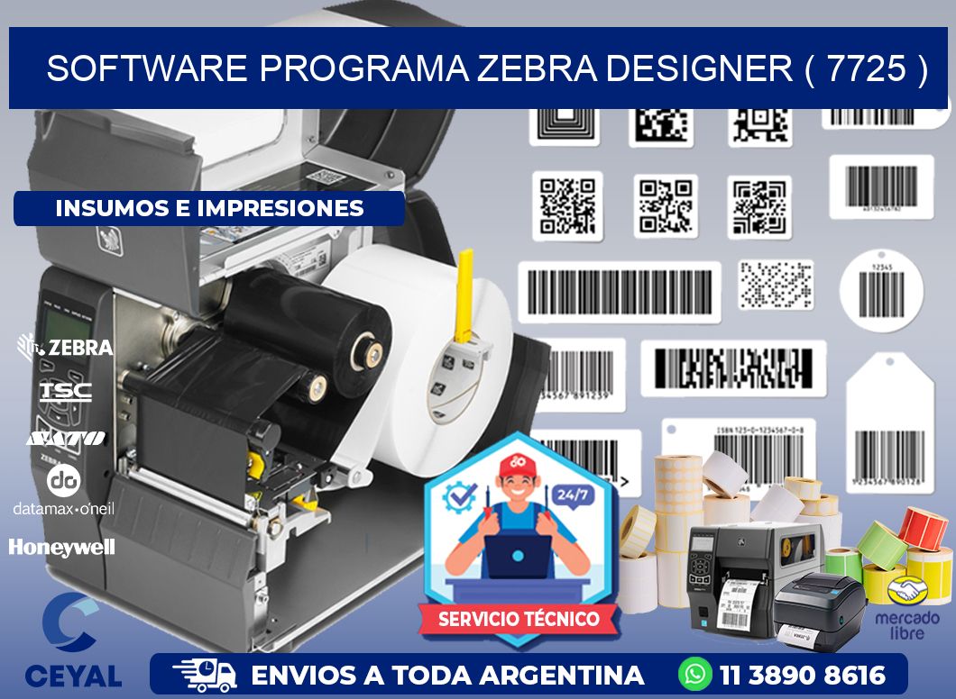 SOFTWARE PROGRAMA ZEBRA DESIGNER ( 7725 )