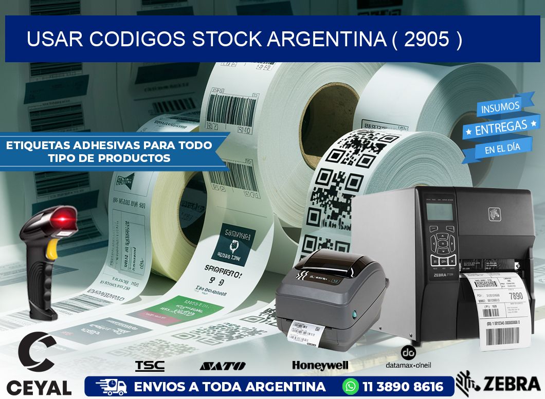 USAR CODIGOS STOCK ARGENTINA ( 2905 )