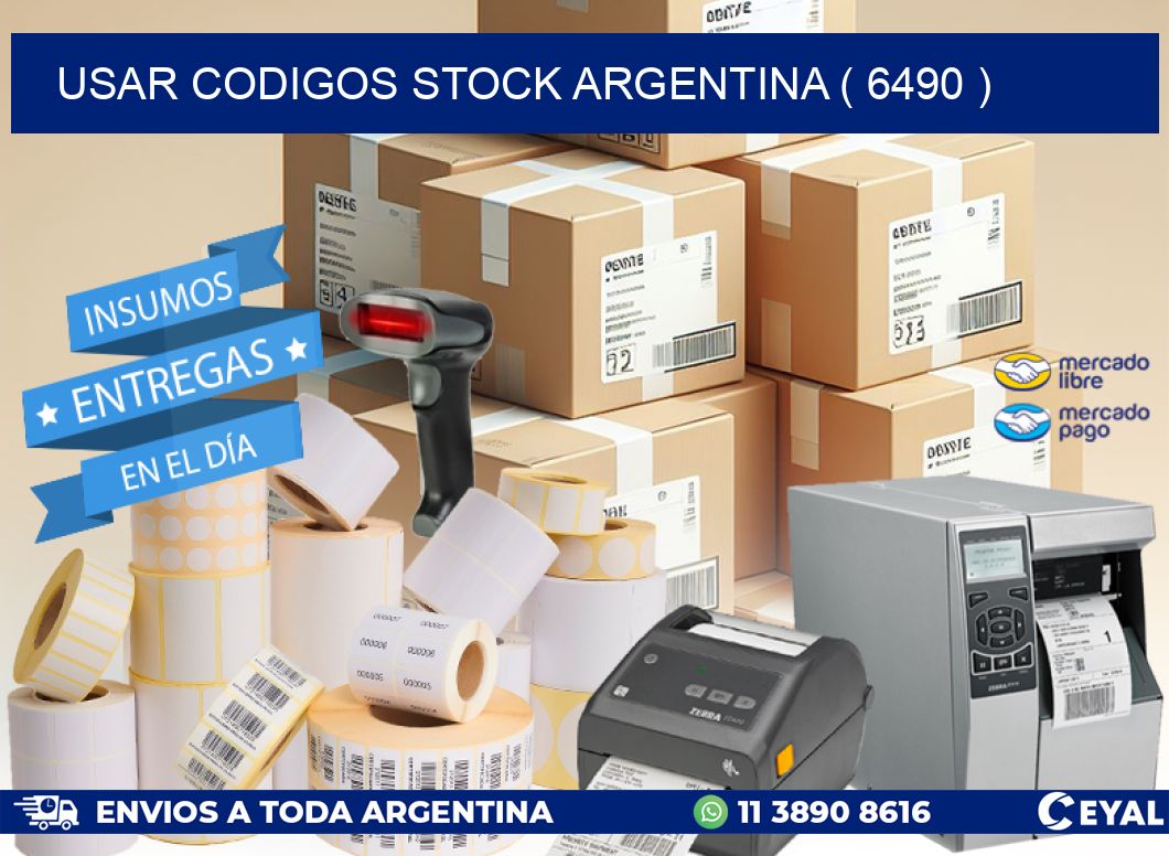 USAR CODIGOS STOCK ARGENTINA ( 6490 )