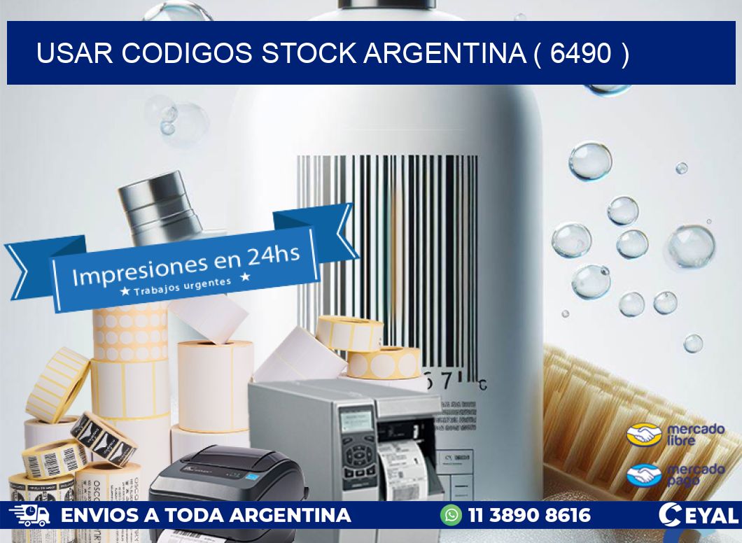 USAR CODIGOS STOCK ARGENTINA ( 6490 )