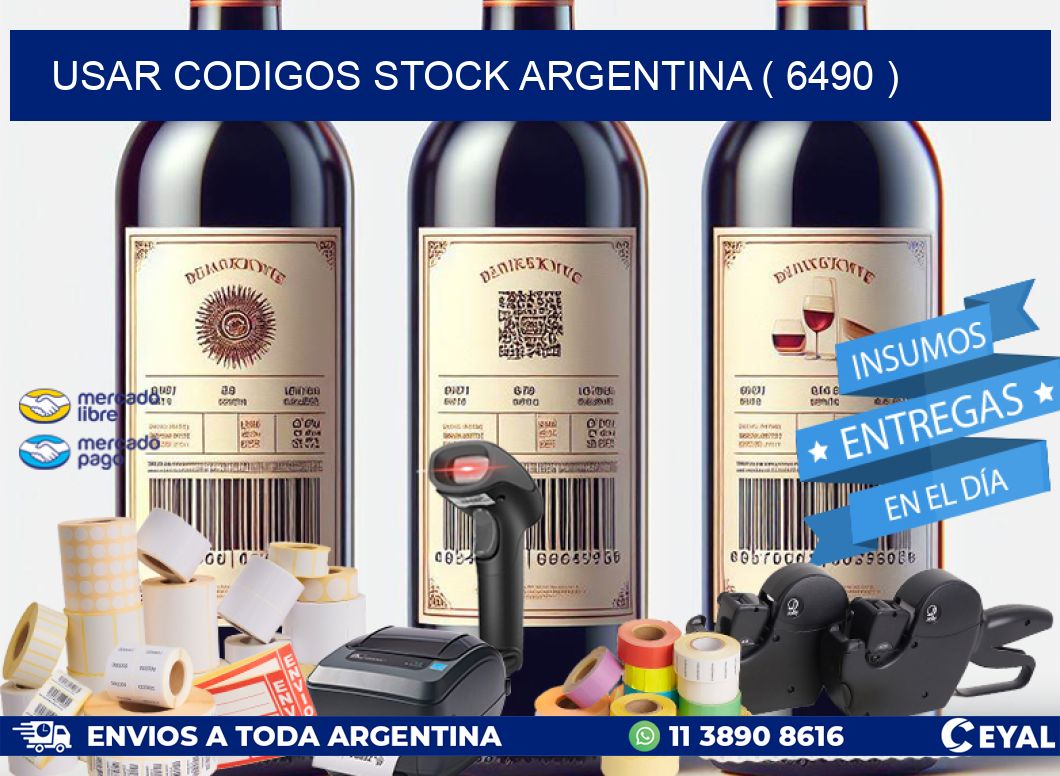 USAR CODIGOS STOCK ARGENTINA ( 6490 )