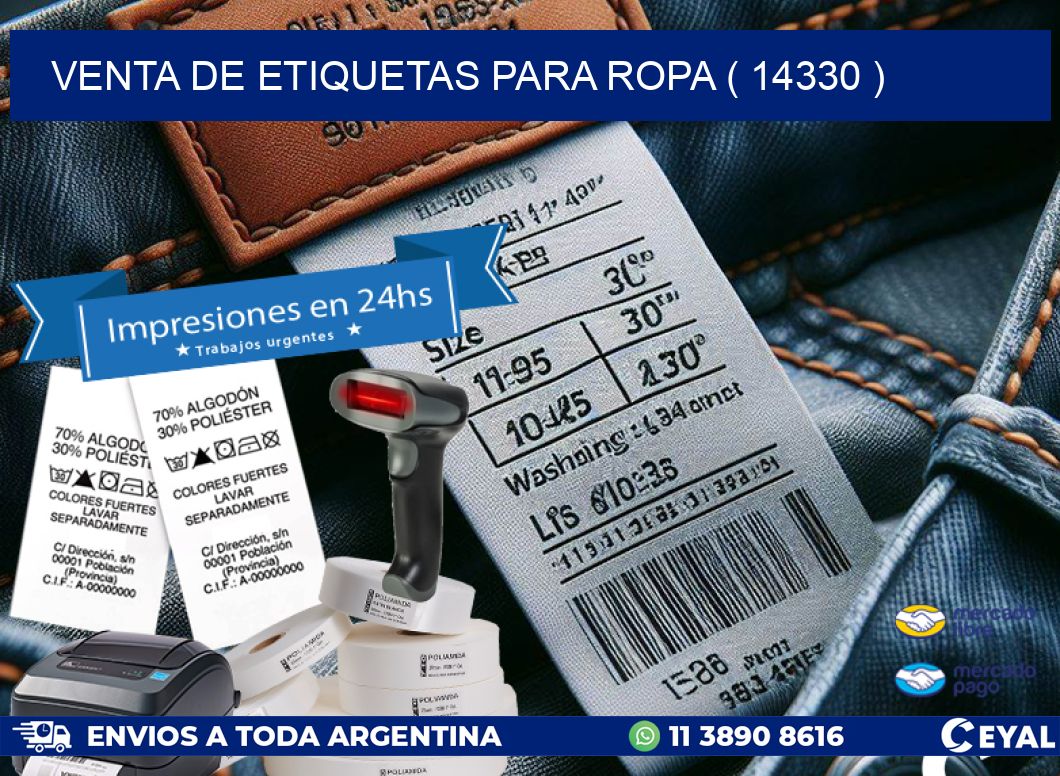 VENTA DE ETIQUETAS PARA ROPA ( 14330 )