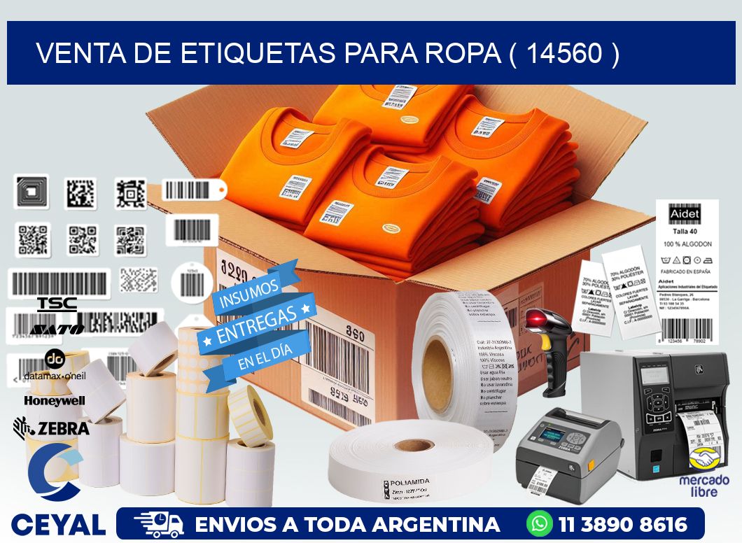 VENTA DE ETIQUETAS PARA ROPA ( 14560 )