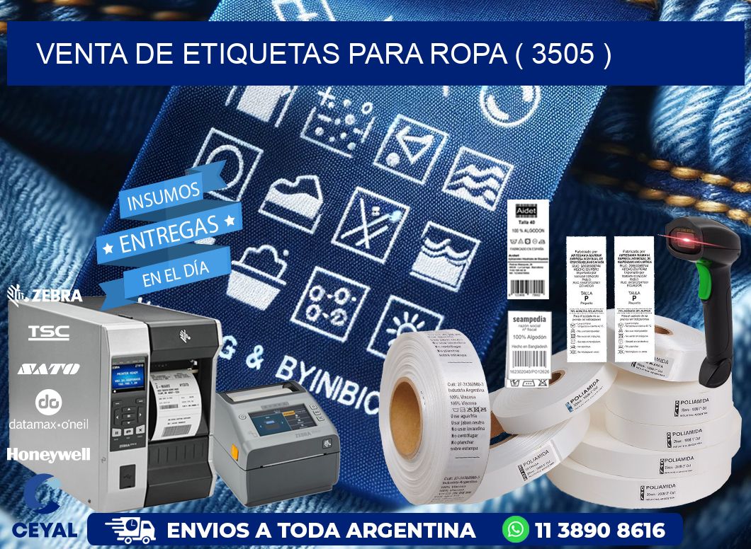 VENTA DE ETIQUETAS PARA ROPA ( 3505 )