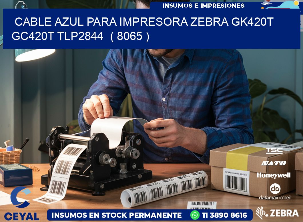 cable azul para impresora zebra GK420T GC420T TLP2844  ( 8065 )